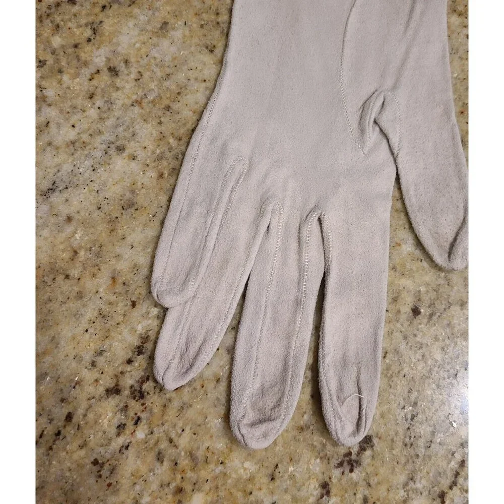 Vintage Size S Gray Suede Leather Formal 16